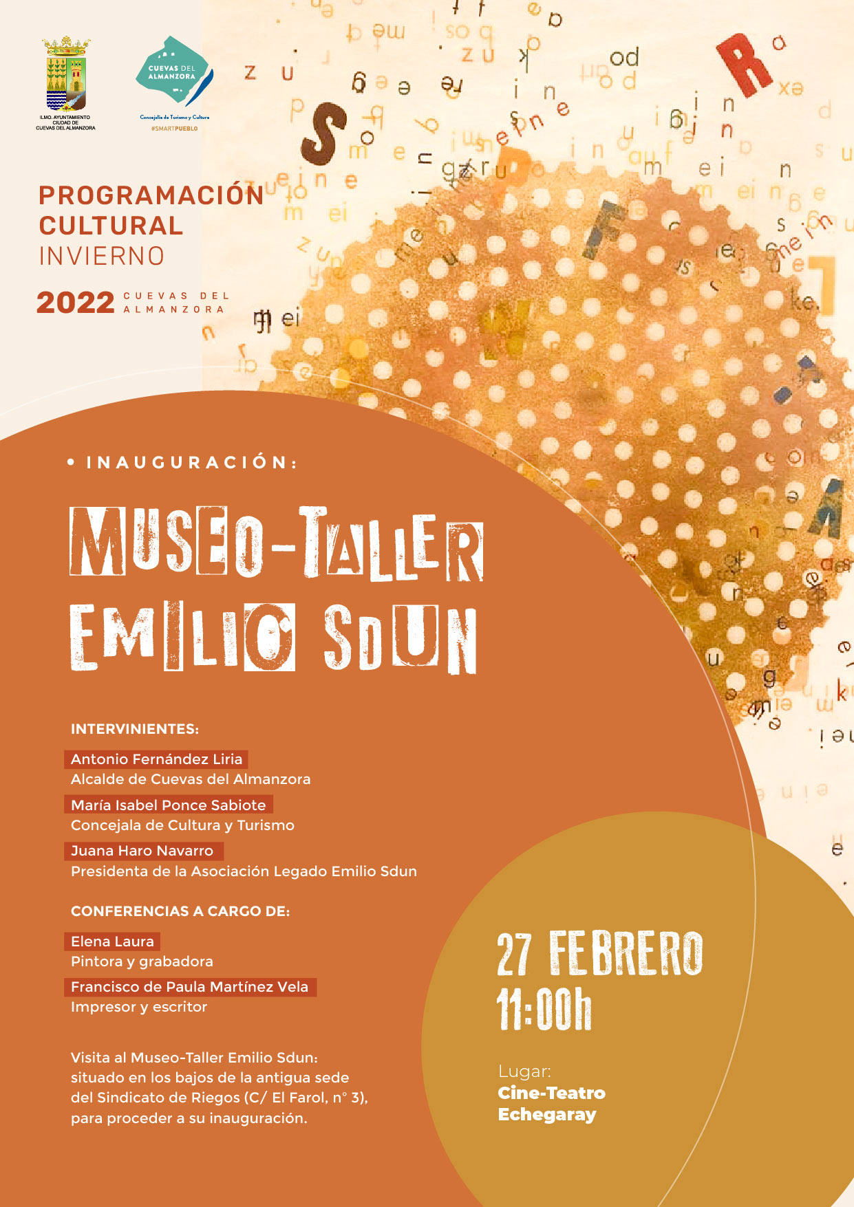Pancarta de presentación del Museo Taller Emilio Sdun